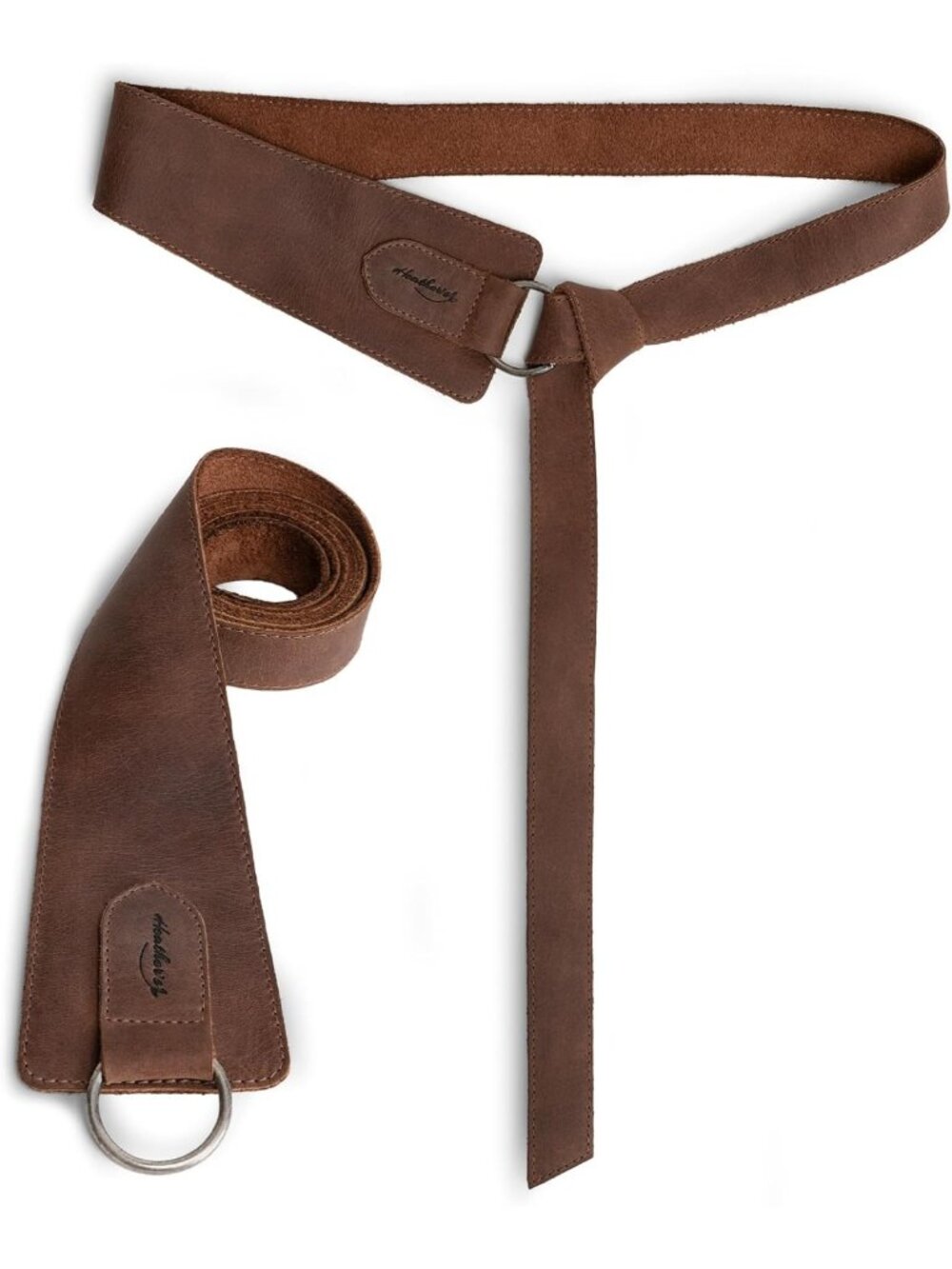 Handmade No-Buckle Formal Belt for Women - Full Grain Leather Waist Strap
